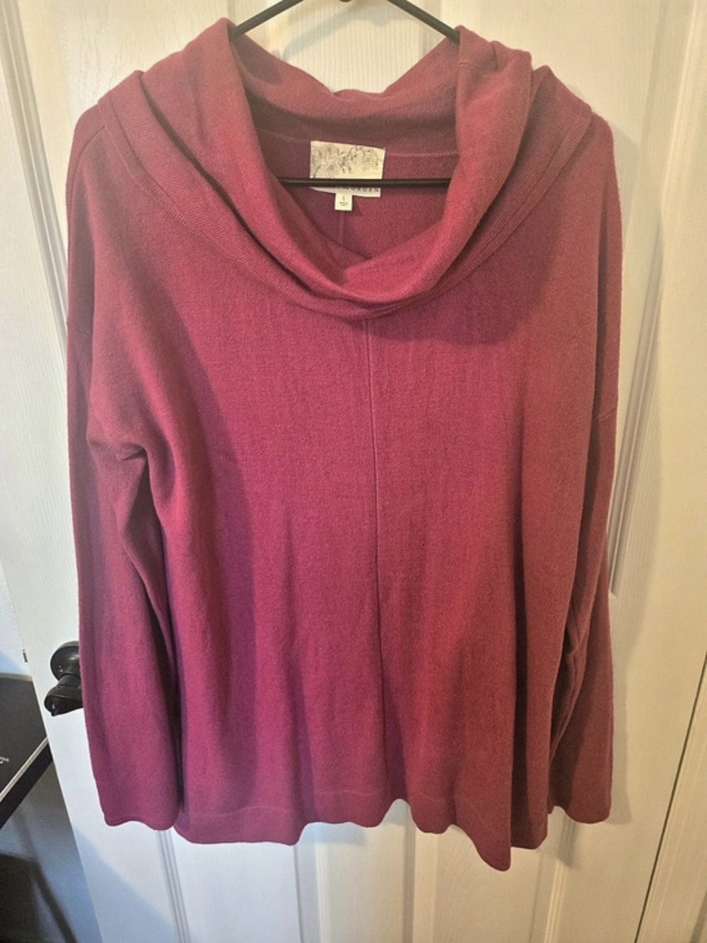 Debbie Morgan Drop Shoulder Cowl Nk A-Line Sweater Size Large